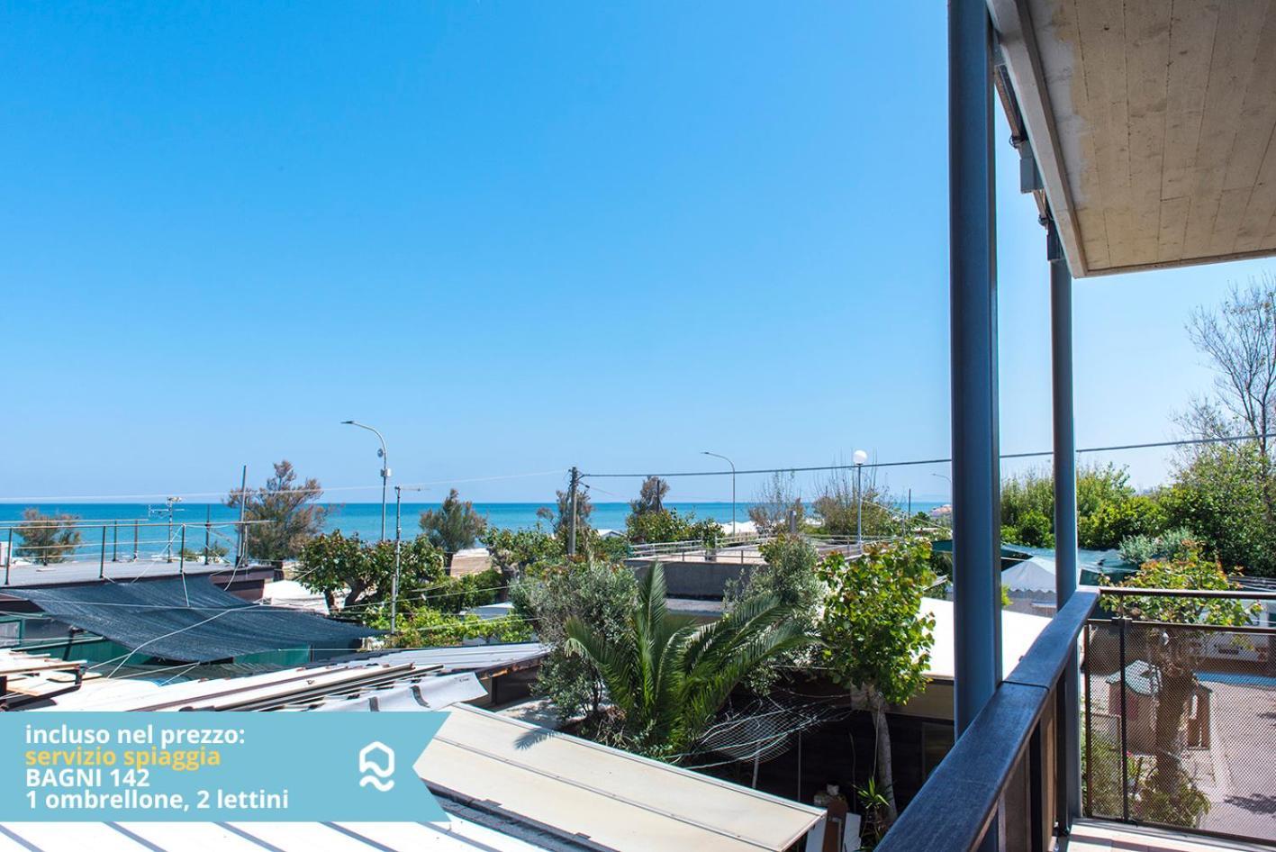 Se003 - Senigallia, Bilocale Sul Mare Con Spiaggia Exterior foto